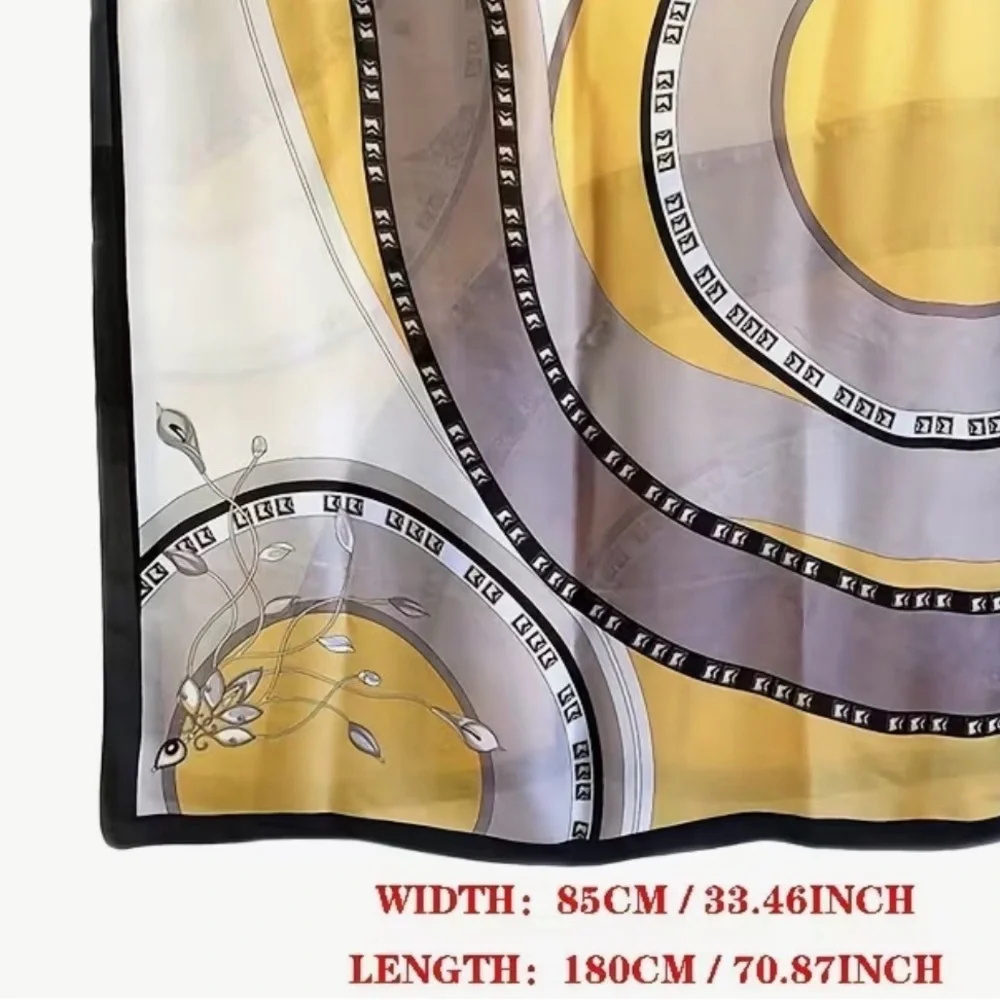 Chic Yellow and Gray Designer Scarf New
